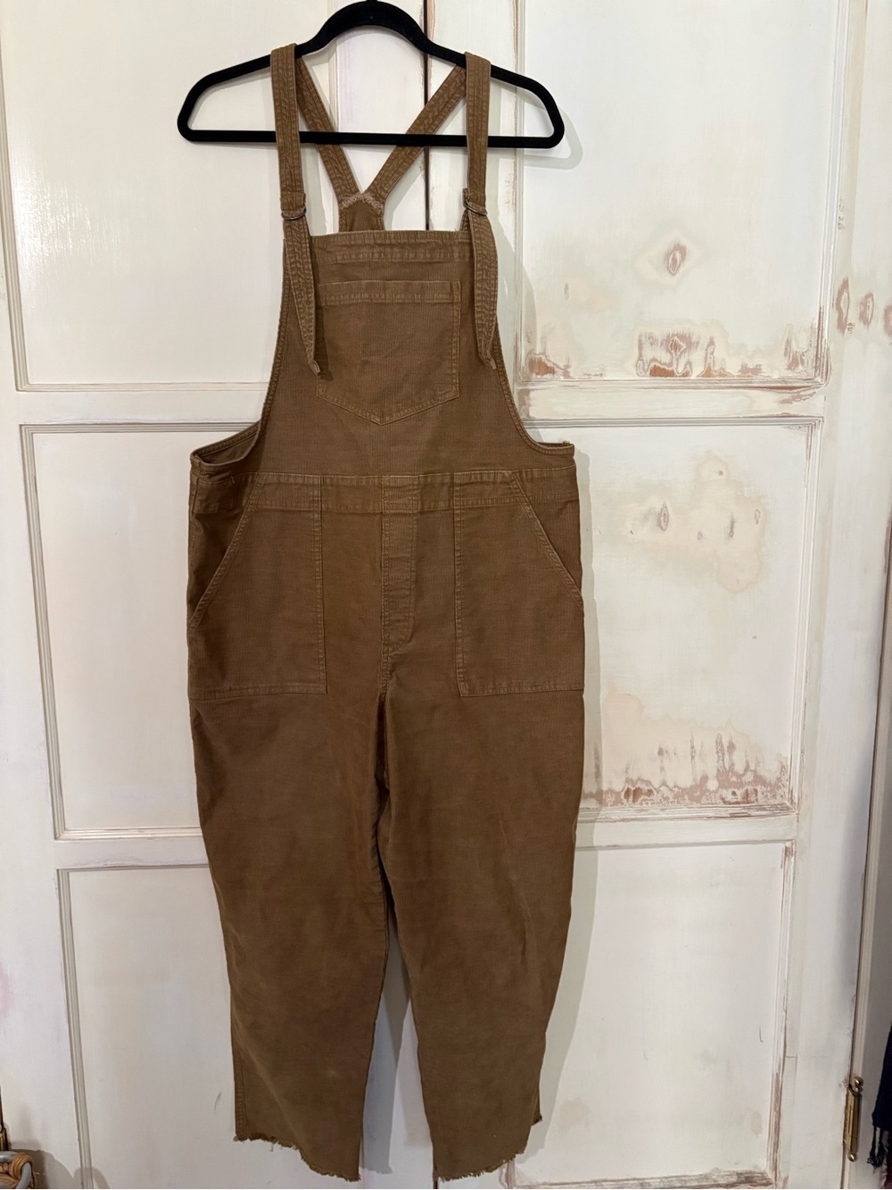 aerie Brown Cotton Overalls Jumpsuit